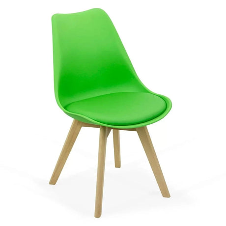 Scaun living piele buretat cadru lemn fag BUC242 Greenland VERDE DESCHIS