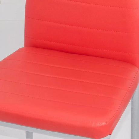 Scaun living piele buretat cadru metalic gri BUC263 Trendy