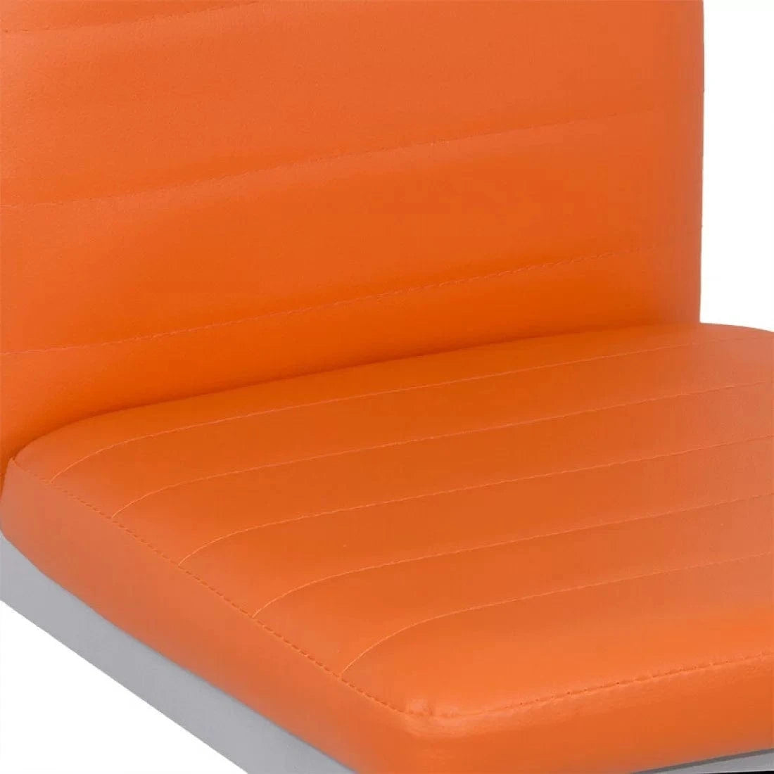 Scaun living piele buretat cadru metalic gri BUC263 Trendy