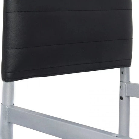 Scaun living piele buretat cadru metalic gri BUC263 Trendy