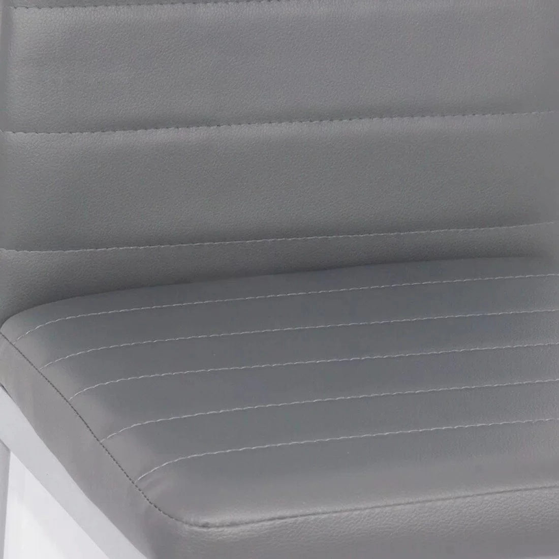 Scaun living piele buretat cadru metalic gri BUC263 Trendy