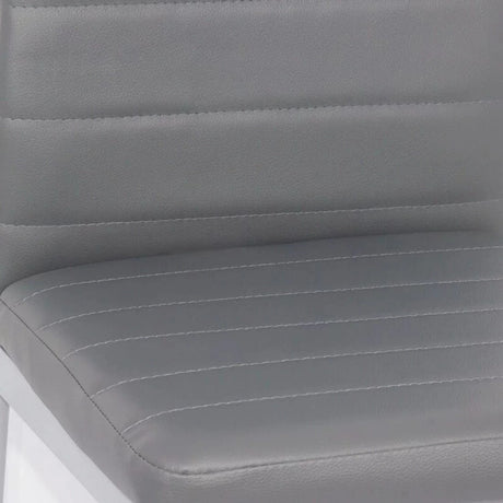 Scaun living piele buretat cadru metalic gri BUC263 Trendy