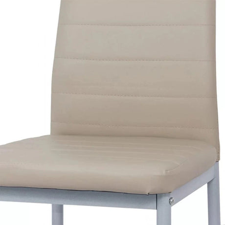 Scaun living piele buretat cadru metalic gri BUC263 Trendy