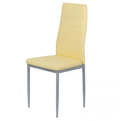 Scaun living piele buretat cadru metalic gri BUC263 Trendy