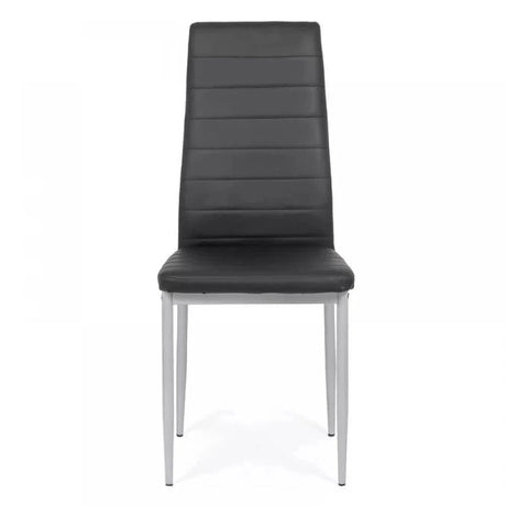 Scaun living piele buretat cadru metalic gri BUC263 Trendy