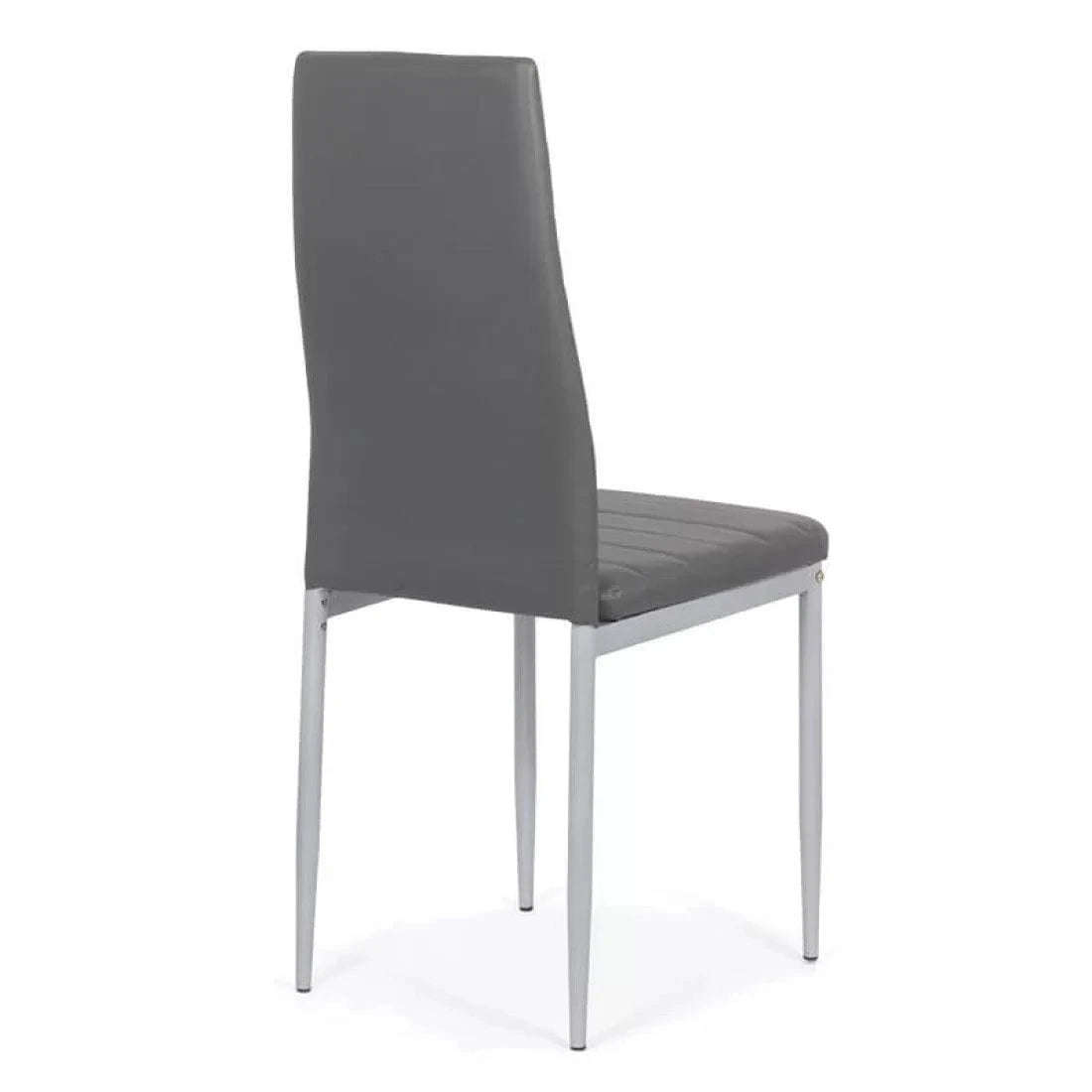 Scaun living piele buretat cadru metalic gri BUC263 Trendy