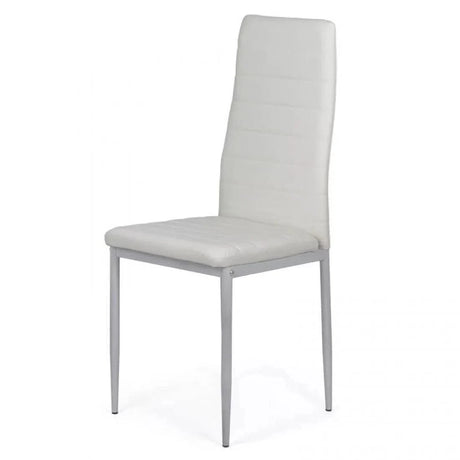 Scaun living piele buretat cadru metalic gri BUC263 Trendy