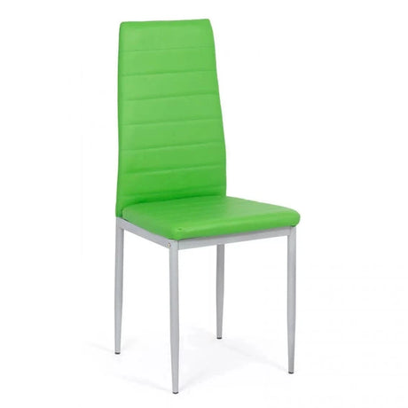 Scaun living piele buretat cadru metalic gri BUC263 Trendy VERDE DESCHIS