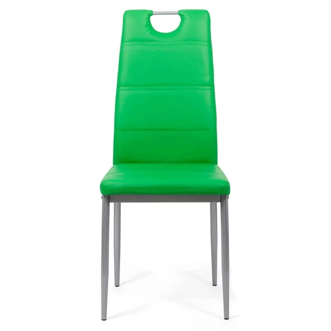 Scaun living piele buretat cadru metalic gri BUC264 Weekend