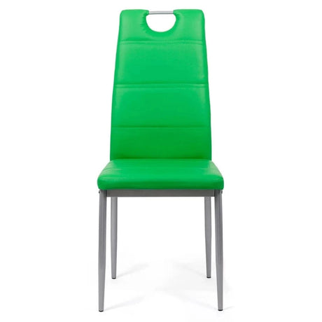 Scaun living piele buretat cadru metalic gri BUC264 Weekend