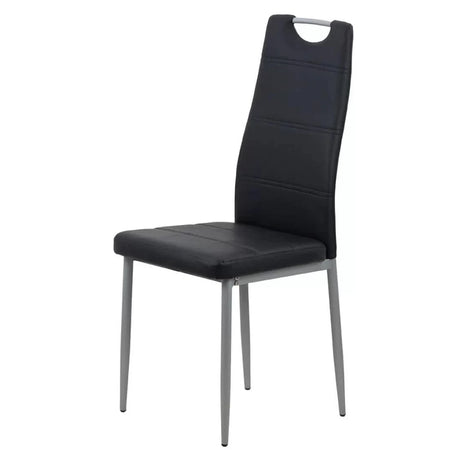 Scaun living piele buretat cadru metalic gri BUC264 Weekend