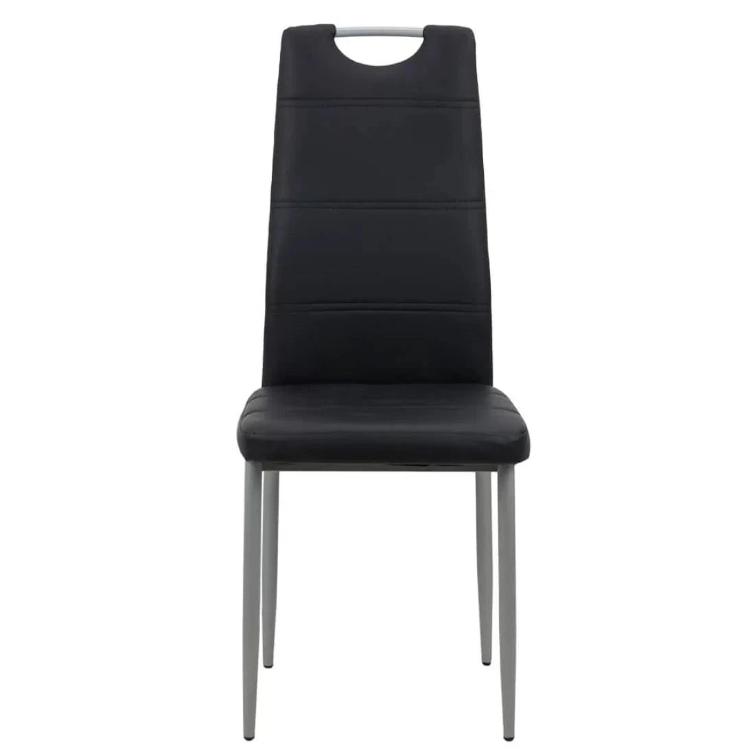 Scaun living piele buretat cadru metalic gri BUC264 Weekend