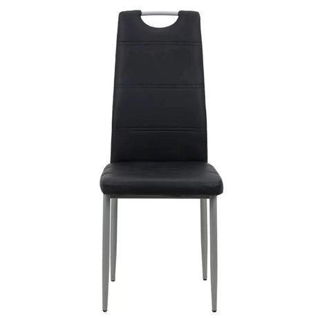 Scaun living piele buretat cadru metalic gri BUC264 Weekend