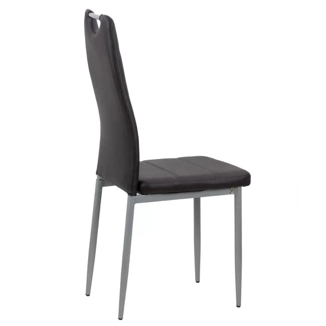 Scaun living piele buretat cadru metalic gri BUC264 Weekend