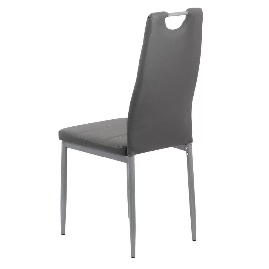 Scaun living piele buretat cadru metalic gri BUC264 Weekend