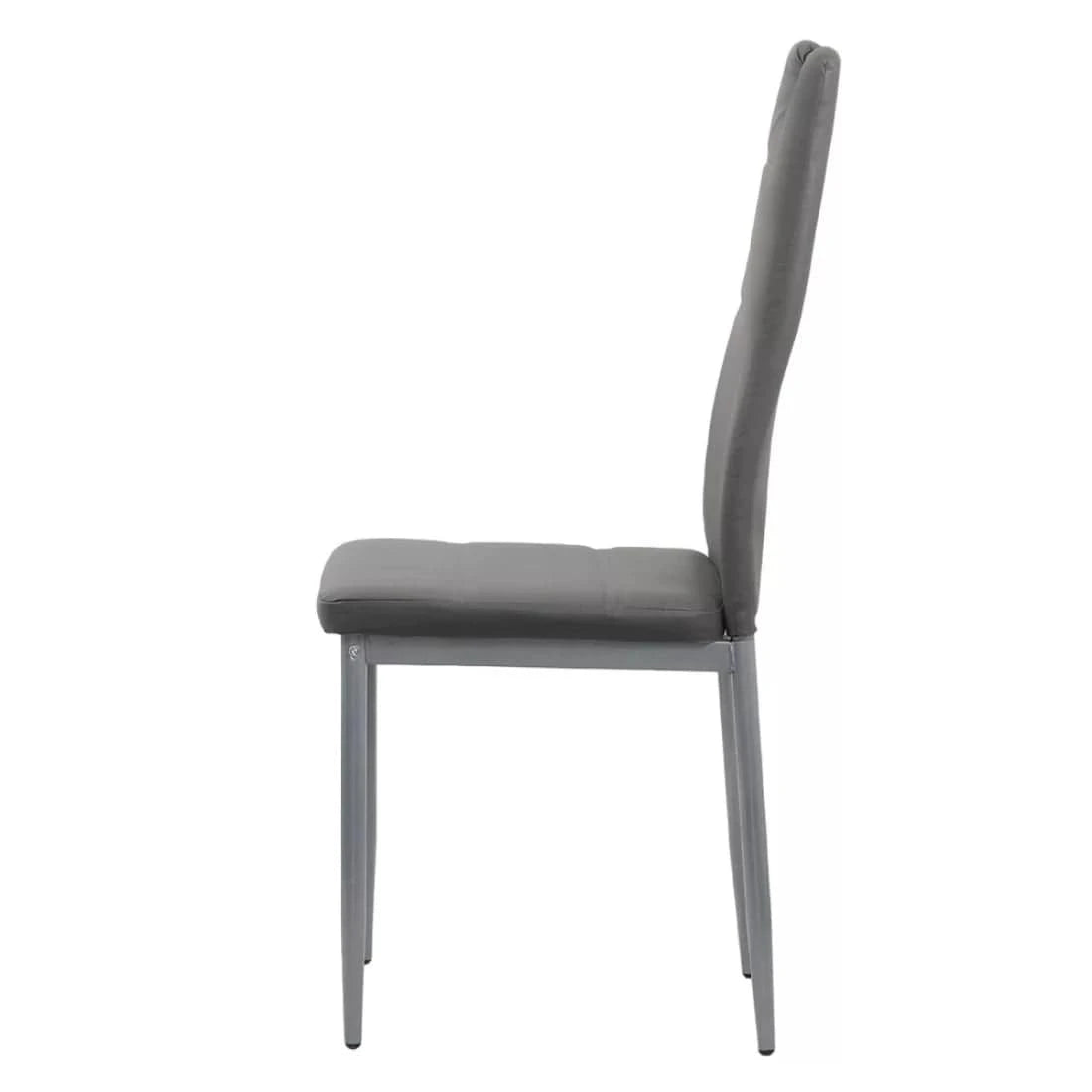 Scaun living piele buretat cadru metalic gri BUC264 Weekend