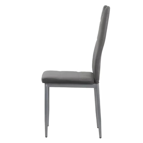 Scaun living piele buretat cadru metalic gri BUC264 Weekend