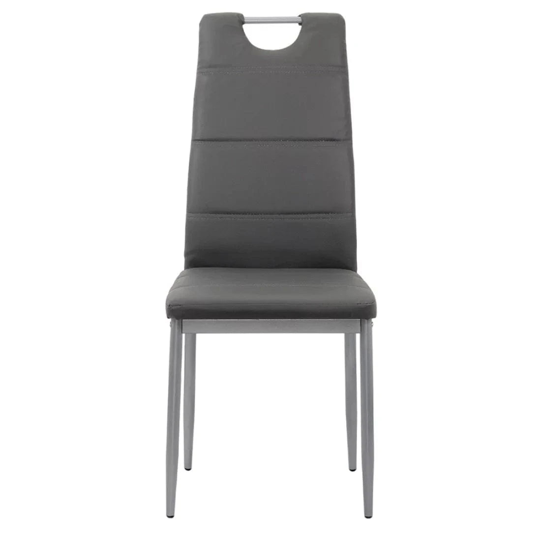 Scaun living piele buretat cadru metalic gri BUC264 Weekend