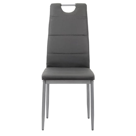 Scaun living piele buretat cadru metalic gri BUC264 Weekend