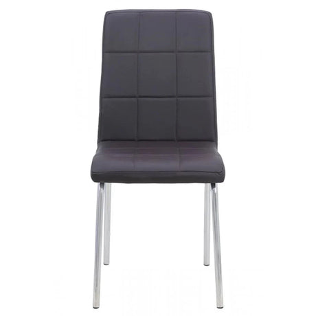 Scaun living piele buretat cadru otel cromat BUC230 Garden