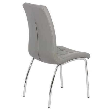 Scaun living piele buretat cadru otel cromat BUC231 Vegas