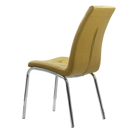 Scaun living piele buretat cadru otel cromat BUC231 Vegas