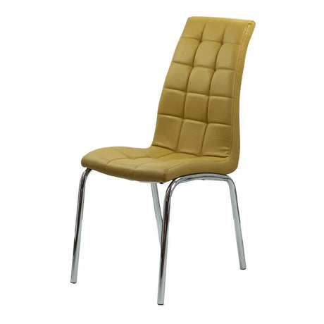 Scaun living piele buretat cadru otel cromat BUC231 Vegas