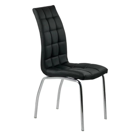 Scaun living piele buretat cadru otel cromat BUC231 Vegas