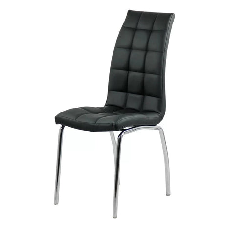 Scaun living piele buretat cadru otel cromat BUC231 Vegas