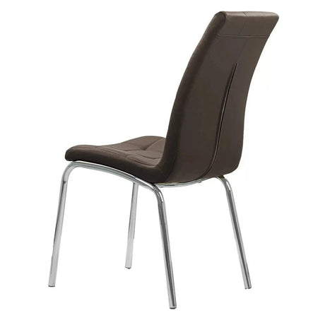 Scaun living piele buretat cadru otel cromat BUC231 Vegas