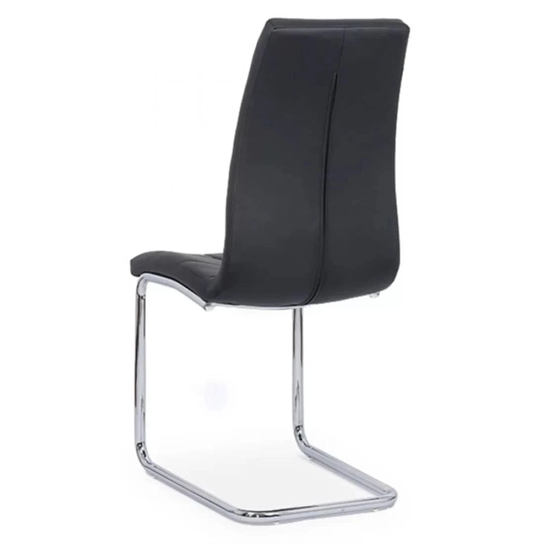 Scaun living piele buretat cadru otel cromat BUC231S Lexi