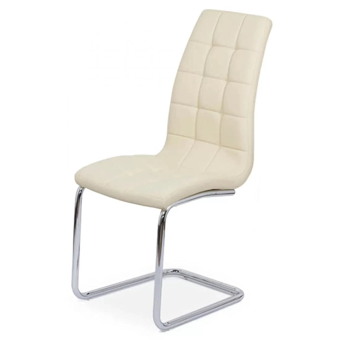 Scaun living piele buretat cadru otel cromat BUC231S Lexi