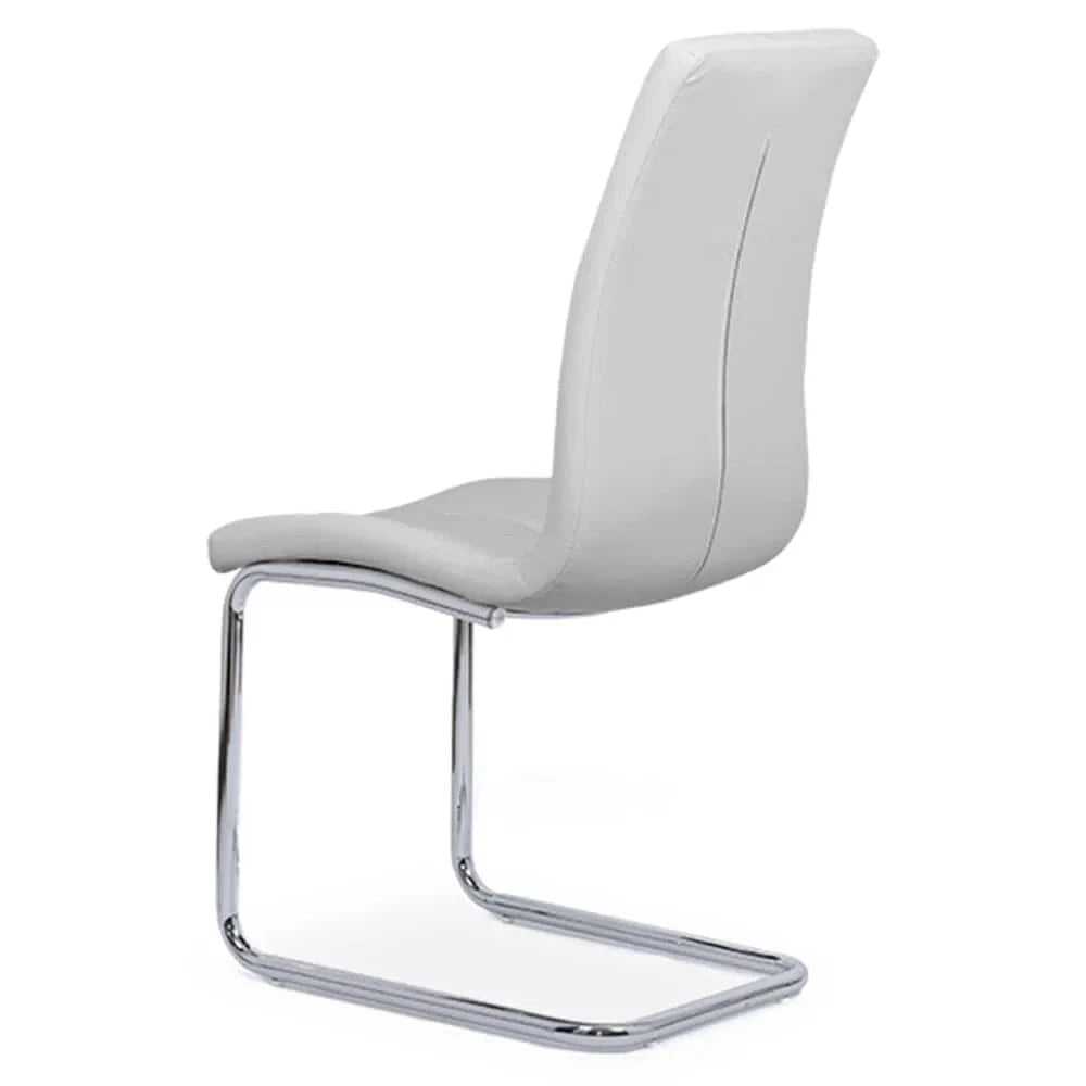 Scaun living piele buretat cadru otel cromat BUC231S Lexi