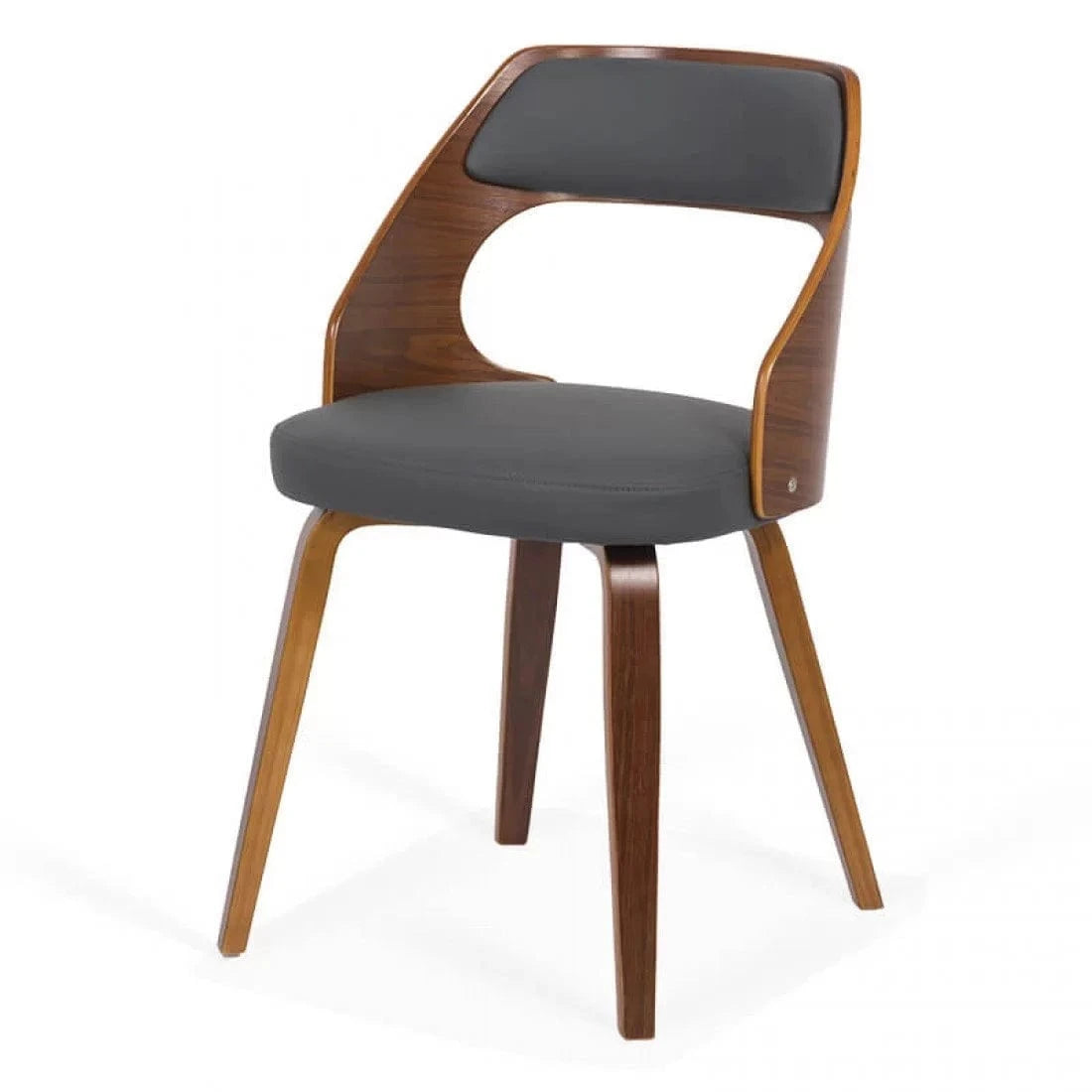 Scaun living piele cadru lemn spatar tapitat BUC015 Manor