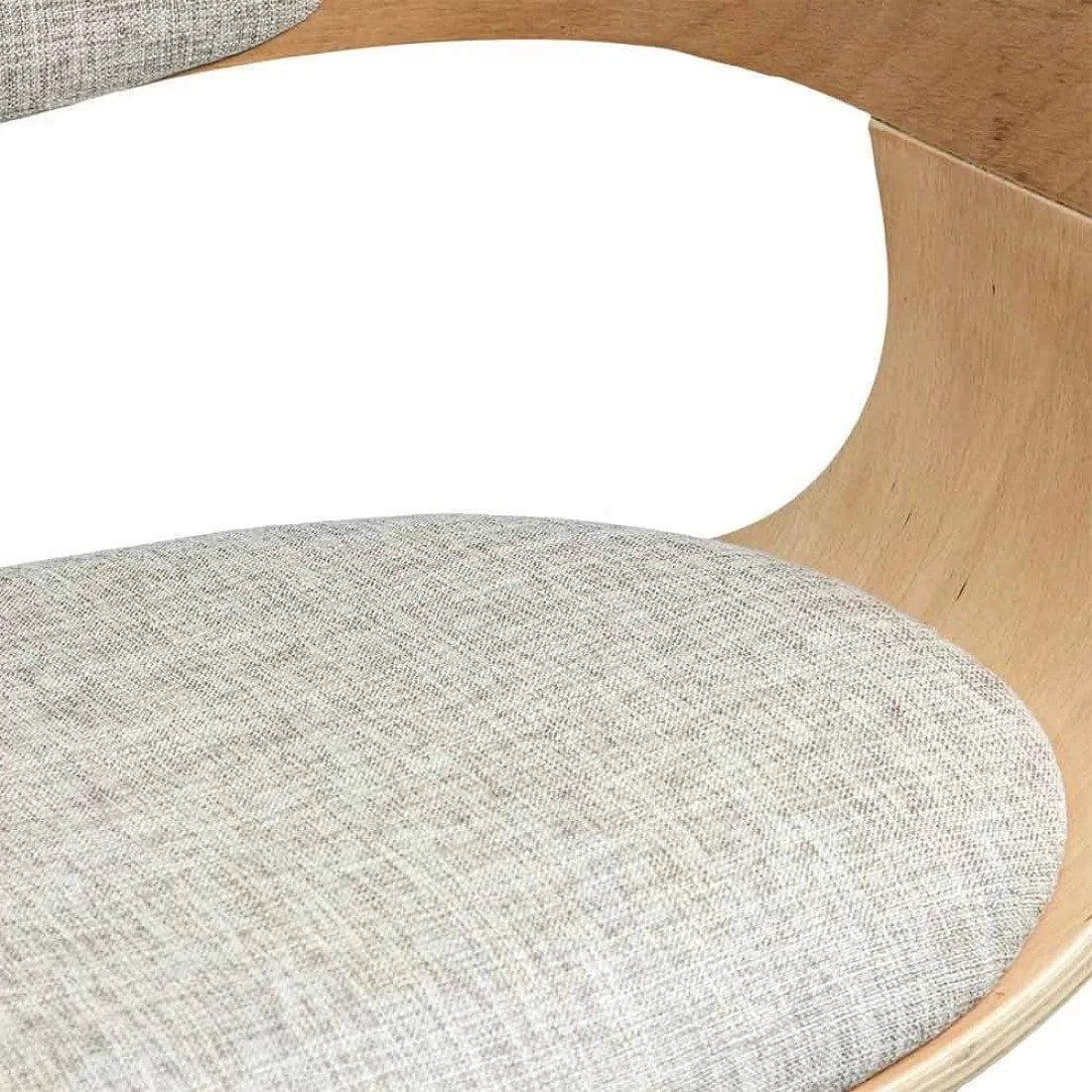 Scaun living stofa buretat cadru lemn lacuit BUC014 Mills CREM