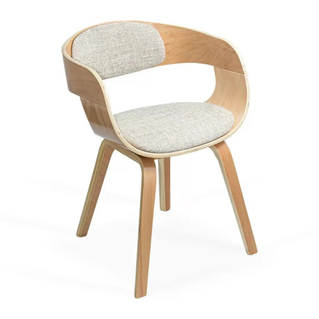 Scaun living stofa buretat cadru lemn lacuit BUC014 Mills CREM