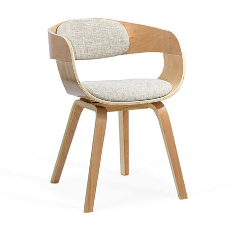 Scaun living stofa buretat cadru lemn lacuit BUC014 Mills CREM