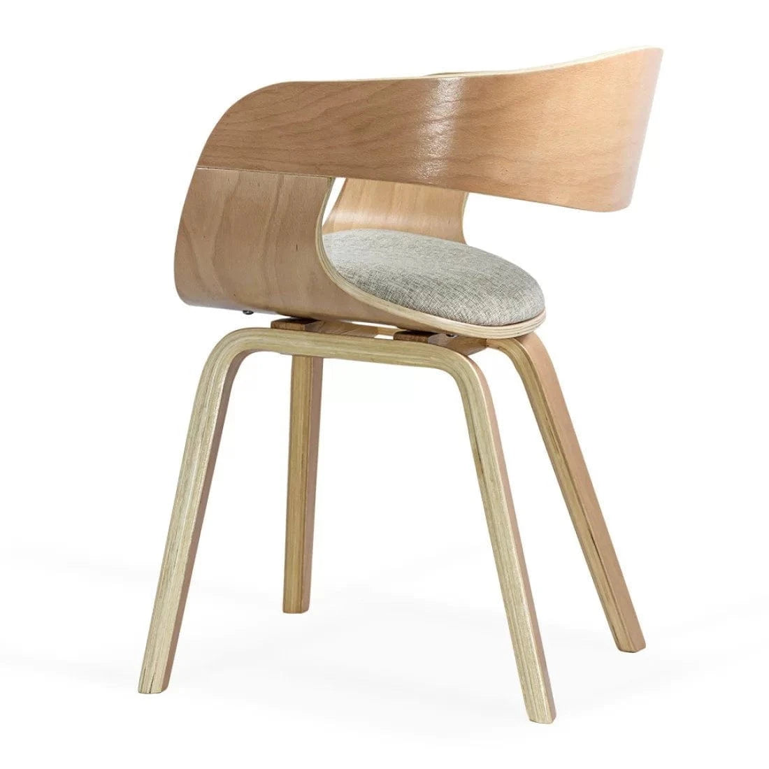 Scaun living stofa buretat cadru lemn lacuit BUC014 Mills CREM