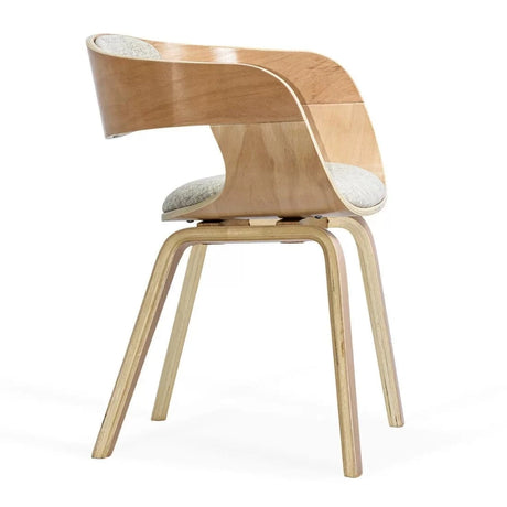 Scaun living stofa buretat cadru lemn lacuit BUC014 Mills CREM