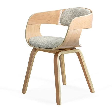 Scaun living stofa buretat cadru lemn lacuit BUC014 Mills CREM