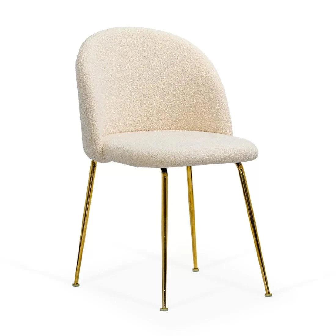 Scaun living stofa buretat cadru metalic auriu BUC284 Mer CREM