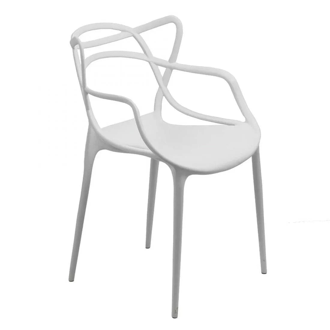 Scaun plastic terasa cadru fix stivuibil HRC599 Barex ALB