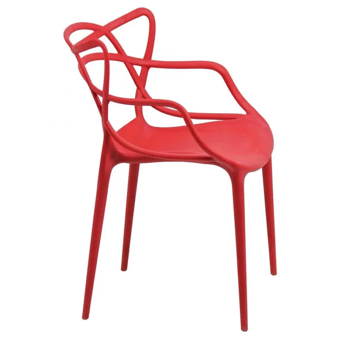 Scaun plastic terasa cadru fix stivuibil HRC599 Barex ROSU