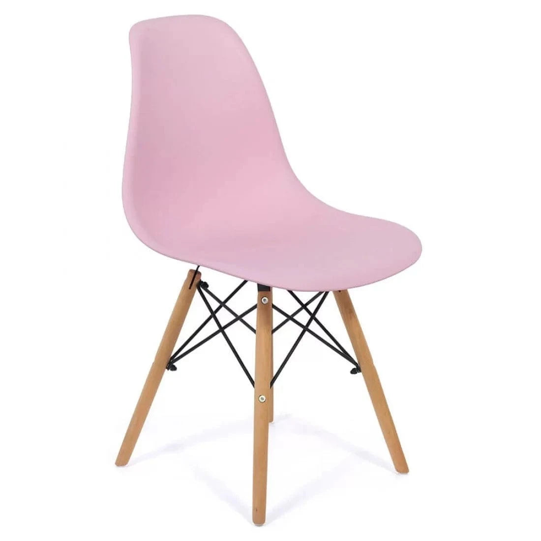 Scaun terasa sezut plastic picioare lemn fag BUC232P Sunny ROZ