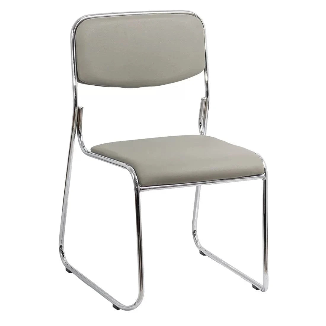 Scaun conferinta piele cadru suprapozabil HRC604 Lightex GRI DESCHIS