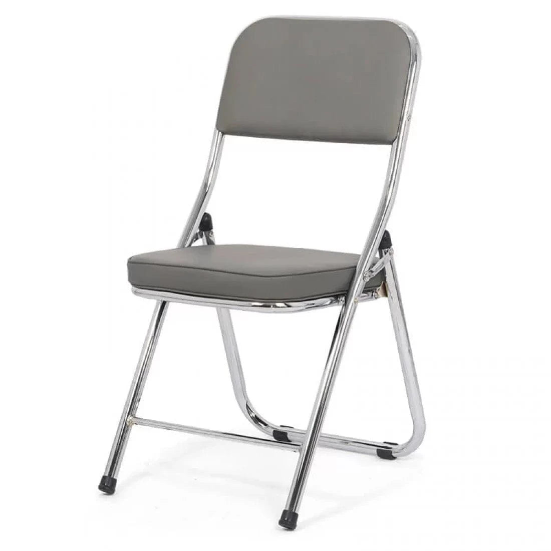 Scaun pliabil piele cadru cromat HRC607 Business Sense GRI INCHIS