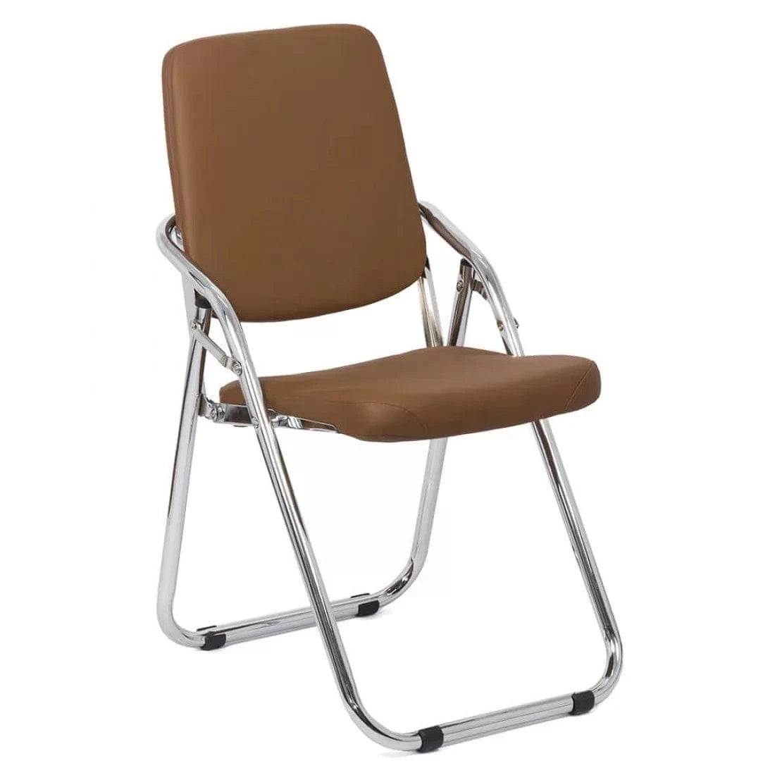 Scaun pliabil piele cadru cromat HRC609 New Business MARO INCHIS