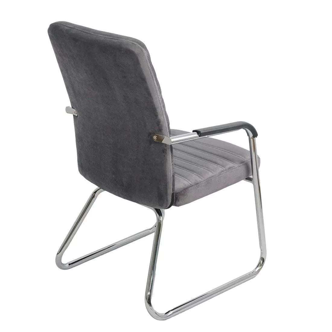 Scaun vizitatori catifea cadru cromat fix OFF833V Atrium