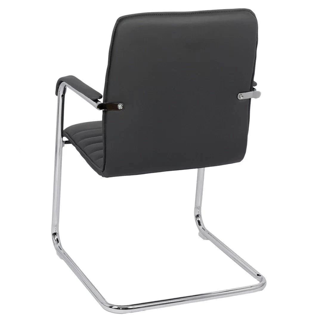 Scaun vizitatori piele cadru cromat fix OFF835 Bruxelles