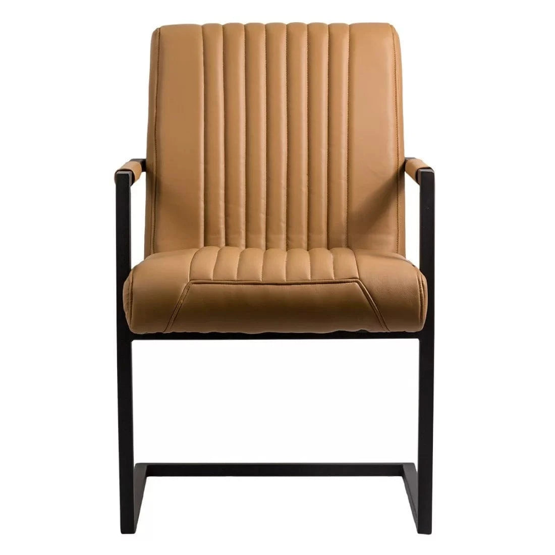 Scaun vizitatori piele fix cadru negru mat OFF834 Solitude